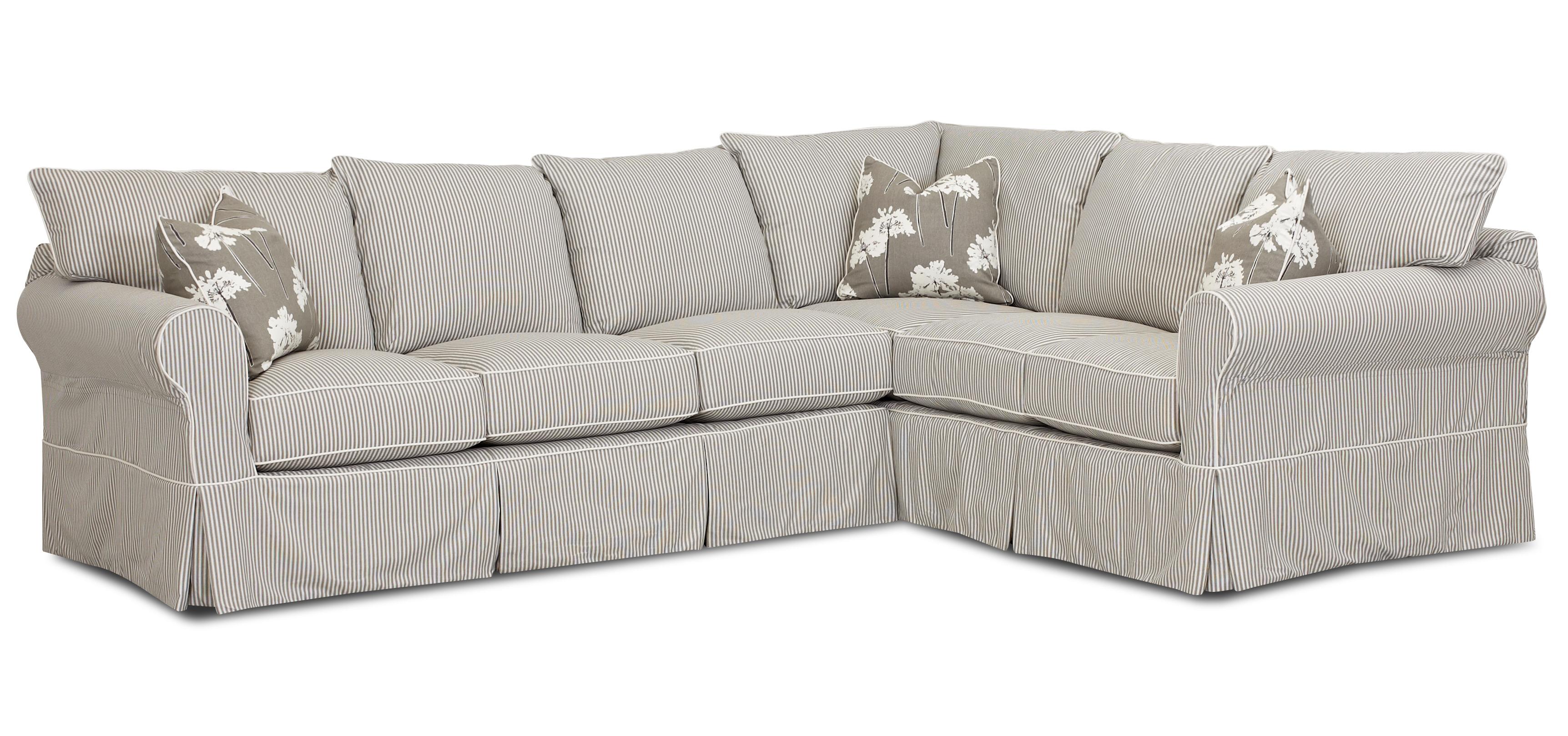 Klaussner Jenny Transitional 2 Piece Sectional Sofa Sheely's